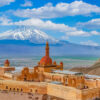 mount ararat climbinn turkey- ağrı dağı tırmanışı -view from Ishak Pasha Palace